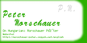 peter morschauer business card